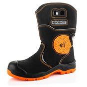 Buckbootz BVIZ5BKOR Buckzviz Rigger Boot, Black / Hi-Vis Orange